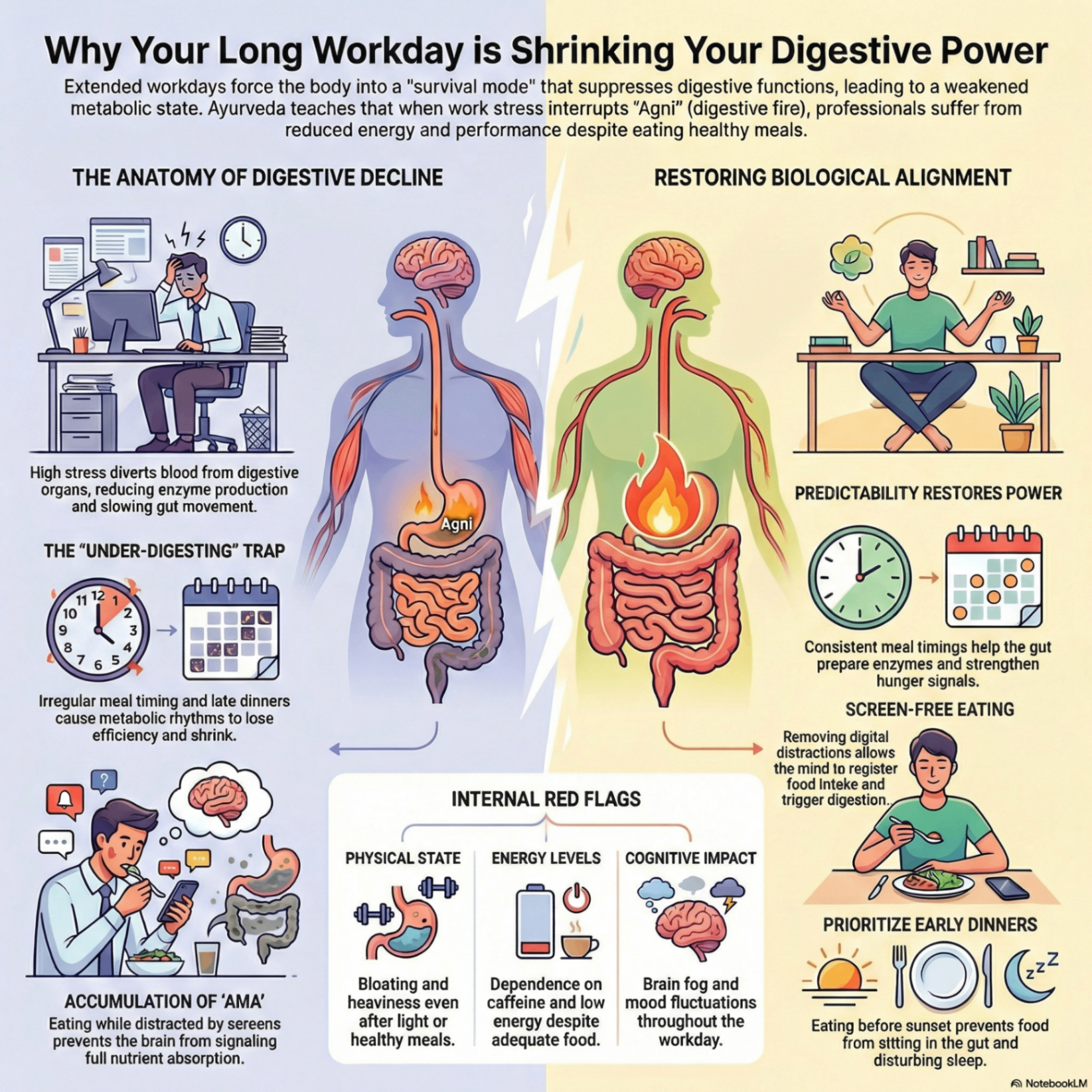 Why Your Long Workday is Shrinking Your Digestive Power
