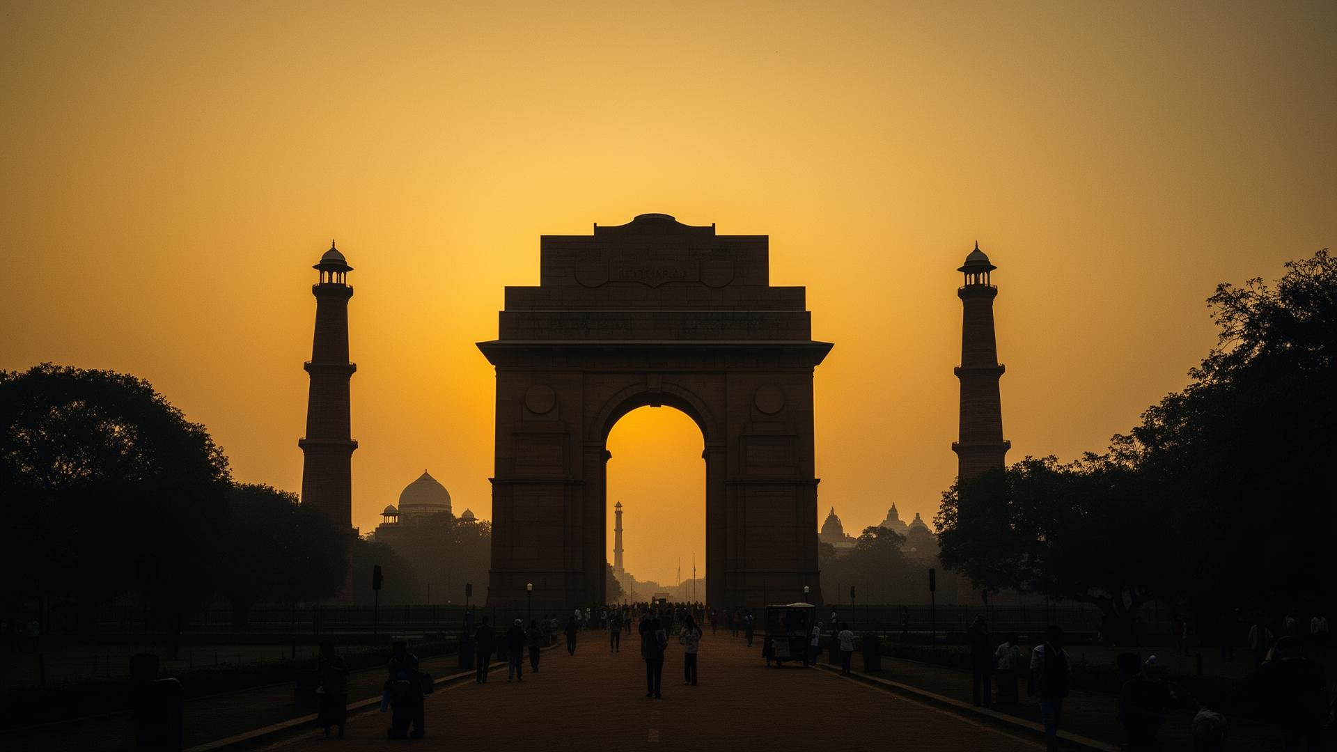 Delhi at golden hour — RootWell delivers across the city