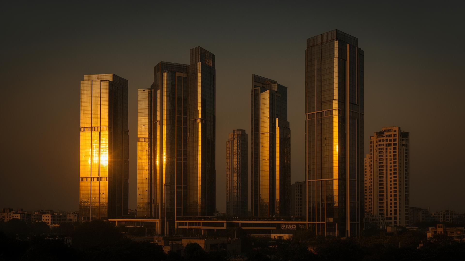 Noida at golden hour — RootWell delivers across the city