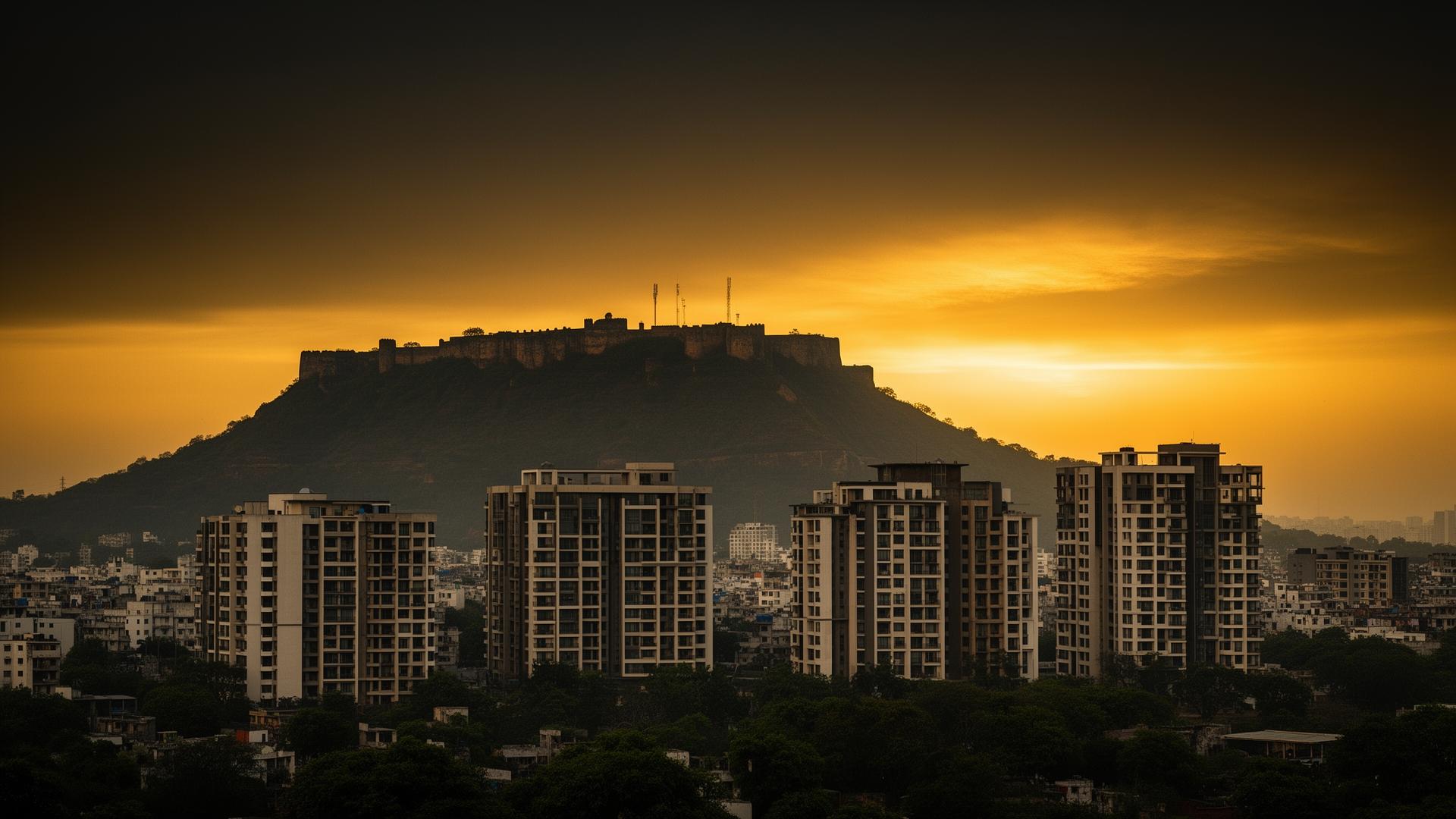 Pune at golden hour — RootWell delivers across the city